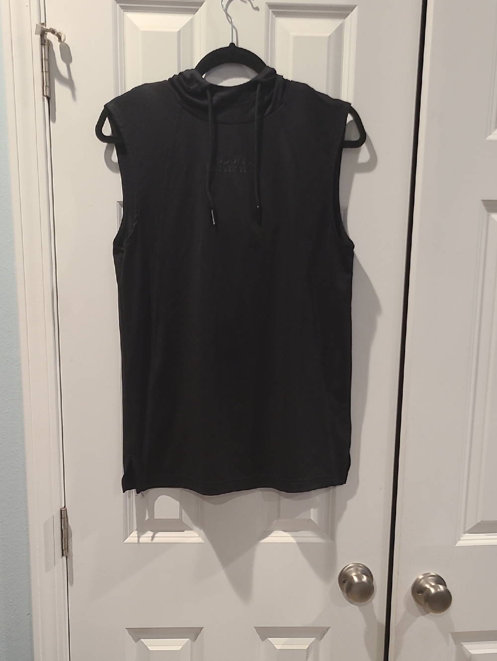 Sports Illustrated Men's Black Sleeveless Jersey Hoodie